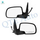 Driver & Passenger Side Mirror, Left-Right Black Manual Folding For 2000-2005 Chevrolet Suburban 1500