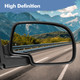 Driver & Passenger Side Mirror, Left-Right Manual Adjust Non-Heated Chrome Manual Folding For 2000-2002 GMC Yukon Without Signal Light, Blind Spot Monitor, Memory & Auto-Dimming