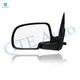 Left Driver Side Mirror, Manual Adjust Non-Heated Chrome Manual Folding For 2000-2002 GMC Yukon Without Signal Light, Blind Spot Monitor, Memory & Auto-Dimming