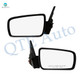 Driver & Passenger Side Mirror, Left-Right Power Adjust Non-Heated Textured Black Non-Folding For 2005-2009 Ford Mustang W/o Signal Light, Blind Spot Monitor, Memory & Auto-Dimming