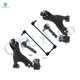 Set of 6 Front Lower Control Arm Ball Joint-Sway Bar Link-Outer Tie Rods Suspension Kit For 2007-2010 Saturn Outlook