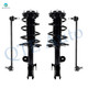 Set of 4 Front Sway Bar Link-Quick Complete Strut-Coil Spring Assembly For 2015-2021 Lexus NX300H