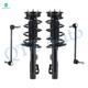 Set of 4 Front Sway Bar Link-Quick Complete Strut-Coil Spring Assembly For 2010-2012 Ford Flex