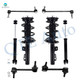 Set of 8 Front Sway Bar Link-Quick Complete Strut-Coil Spring Assembly-Rear Sway Bar Link-Shock Absorber For 2010 2011 Ford Taurus