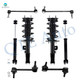 Set of 8 Front Sway Bar Link-Quick Complete Strut-Coil Spring Assembly-Rear Sway Bar Link-Shock Absorber For 2013-2018 Ford Taurus