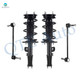 Set of 4 Front Sway Bar Link-Quick Complete Strut-Coil Spring Assembly For 2013-2019 Ford Taurus