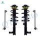 Set of 4 Front Sway Bar Link-Quick Complete Strut-Coil Spring Assembly For 2018-2020 GMC Terrain