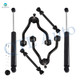 Set of 6 Front Upper Control Arm Ball Joint-Sway Bar Link-Steering Damper For 1992 GMC K2500 Suburban