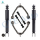 Set of 6 Front Upper Control Arm Ball Joint-Sway Bar Link-Shock Absorber For 2000-2006 GMC Yukon Standard Bushing
