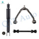 Set of 3 Front Upper Control Arm Ball Joint-Sway Bar Link-Shock Absorber For 2007 GMC Sierra 1500 Classic Standard Bushing
