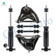 Set of 6 Front Upper Control Arm Ball Joint-Sway Bar Link-Shock Absorber For 1992-2001 GMC Jimmy
