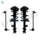 Set of 4 Front Sway Bar Link-Quick Complete Strut-Coil Spring Assembly For 2007-2010 KIA Rondo