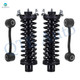 Set of 4 Front Sway Bar Link-Quick Complete Strut-Coil Spring Assembly For 2002-2007 Jeep Liberty