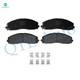 Front Ceramic Brake Pad Kit For 2013-2016 Ford F-450 Super Duty