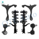 Set of 6 Front Lower Control Arm-Sway Bar Link-Quick Complete Strut-Coil Spring Assembly For 2002-2004 Honda CR-V