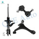 Set of 3 Front Left Lower Control Arm-Sway Bar Link-Suspension Strut Assembly For 2003-2006 Honda Element