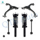 Set of 6 Front Lower Control Arm Ball Joint-Sway Bar Link-Quick Complete Strut-Coil Spring Assembly For 2006-2010 Jeep Commander