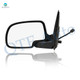 Left Driver Side Mirror, Power Adjust Heated Chrome Manual Folding For 1999 2000 GMC Sierra 1500