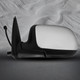 Left Driver Side Mirror, Power Adjust Heated Chrome Manual Folding For 1999 2000 GMC Sierra 1500