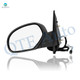 Left Driver Side Mirror, Power Adjust Heated With 1 Paintable and 1 Textured Black Cap Power Folding For 2007-2014 Chevrolet Suburban 1500