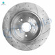 Set of 4 282mm Front-Rear Drilled Slotted Brake Disc Rotors For 2003-2011 Honda Element