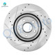 Front 321mm Drilled Slotted Brake Disc Rotors For 2013-2015 Chevrolet Malibu
