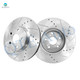 Front 275mm Drilled Slotted Brake Disc Rotors For 2009 2010 Pontiac Vibe