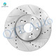 Set of 4 Front 275mm-Rear 259mm Drilled Slotted Brake Disc Rotors For 2009 2010 2014-2019 Toyota Corolla