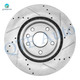 Front 330mm Drilled Slotted Brake Disc Rotors For 2012-2019 Dodge Grand Caravan