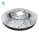 Front 330mm Drilled Slotted Brake Disc Rotors For 2012 2014 2018 Dodge Journey