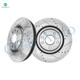 Front 330mm Drilled Slotted Brake Disc Rotors For 2012-2014 Volkswagen Routan