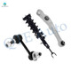 Set of 3 Front Right Lower Forward Control Arm-Sway Bar Link-Quick Complete Strut-Coil Spring Assembly For 2003 2004 Infiniti G35
