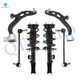 Set of 6 Front Lower Control Arm Ball Joint-Sway Bar Link-Quick Complete Strut-Coil Spring Assembly For 2013-2015 Ford Flex