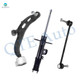 Set of 3 Front Right Lower Control Arm Ball Joint-Sway Bar Link-Suspension Strut Assembly For 2013-2015 Lincoln MKT