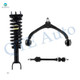 Set of 3 Front Upper Control Arm Ball Joint-Sway Bar Link-Quick Complete Strut-Coil Spring Assembly For 2005-2009 Dodge Dakota RWD