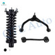 Set of 3 Front Left Upper Control Arm Ball Joint-Sway Bar Link-Quick Complete Strut-Coil Spring Assembly For 2008-2012 Jeep Liberty
