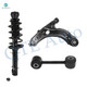 Set of 3 Front Left Lower Control Arm Ball Joint-Sway Bar Link-Quick Complete Strut-Coil Spring Assembly For 2001-2010 Volkswagen Beetle