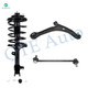 Set of 3 Front Right Lower Control Arm Ball Joint-Sway Bar Link-Quick Complete Strut-Coil Spring Assembly For 2001 2002 Acura MDX