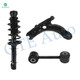 Set of 3 Front Lower Control Arm-Sway Bar Link-Quick Complete Strut-Coil Spring Assembly For 2003-2005 Volkswagen Golf
