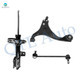 Set of 3 Front Left Lower Control Arm-Sway Bar Link-Suspension Strut Assembly For 2012 Hyundai Elantra
