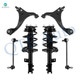 Set of 6 Front Lower Control Arm-Sway Bar Link-Quick Complete Strut-Coil Spring Assembly For 2011 2012 Hyundai Elantra