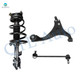 Set of 3 Front Right Lower Control Arm-Sway Bar Link-Quick Complete Strut-Coil Spring Assembly For 2009 2010 Hyundai Elantra