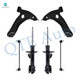 Set of 6 Front Lower Control Arm Ball Joint-Sway Bar Link-Suspension Strut Assembly For 2006-2018 Toyota Yaris