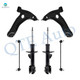 Set of 6 Front Lower Control Arm Ball Joint-Sway Bar Link-Suspension Strut Assembly For 2016-2019 Toyota Prius C