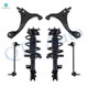 Set of 6 Front Lower Control Arm-Sway Bar Link-Quick Complete Strut-Coil Spring Assembly For 2007-2010 Hyundai Elantra