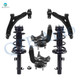 Set of 6 Front Lower Control Arm Ball Joint-Suspension Knuckle Assembly-Quick Complete Strut-Coil Spring Assembly For 2008-2011 Ford Focus
