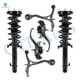 Set of 6 Front Lower Control Arm-Suspension Knuckle Assembly-Quick Complete Strut-Coil Spring Assembly For 2009-2014 Acura TSX