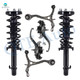 Set of 6 Front Lower Control Arm-Suspension Knuckle Assembly-Quick Complete Strut-Coil Spring Assembly For 2008-2012 Honda Accord