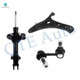 Set of 3 Front Right Lower Control Arm Ball Joint-Sway Bar Link-Suspension Strut Assembly For 2014-2016 Subaru Forester