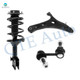 Set of 3 Front Left Lower Control Arm Ball Joint-Sway Bar Link-Quick Complete Strut-Coil Spring Assembly For 2014-2016 Subaru Forester H4
